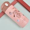 Copo de Transição Infantil Urso Aço Inoxidável Dupla Camada 304 Copo Térmico Desenho Animado Criança Pequena Bico Macio Copo com Tampa de Pressão Atacado Presente
