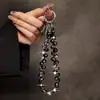 Popular Cadena de Muñeca para Teléfono con Cuentas de Cristal Brillante Adorno de Bolso Joyería de Moda Accesorio para Llaves