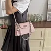 Bolso de Hombro de Cadena con Patrón de Diamantes para Mujer, Nuevo Modelo de Verano 2026, Bolso Pequeño Cuadrado Exquisito y de Alta Gama para el Día a Día, de Hombro Único o Cruzado
