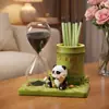 Portalápices Reloj de Arena Panda, Papelería de Alto Valor para Estudiantes, Caja de Almacenamiento de Gran Capacidad, Adorno Decorativo de Escritorio de Dibujos Animados, Regalo