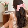 Pinza para el cabello de lazo estilo coreano para mujer 2024 Nuevo estilo francés parte trasera de la cabeza moño pinza para cola de caballo baja exquisita pinza para el cabello tocado