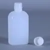 Botella dosificadora de medicina de 100 ml, botella cuadrada plana de plástico transparente, botella de diámetro pequeño, botella de muestra, botella pequeña de medicina de PET
