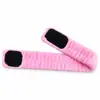 Nova Faixa de Cabeça de Flanela com Velcro da Amazon para Mulheres SPA Lavagem Facial Elástica Ajustável Acessórios de Cabelo Outono e Inverno