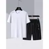 Traje Deportivo de Manga Corta de Seda Helada de Secado Rápido para Hombre Ropa Casual para Pareja al por Mayor que Absorbe la Humedad y el Sudor
