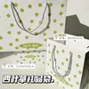 Coleção de Sacolas de Presente Espessada Ins Alta Estética Cartão Branco Grande Capacidade Simples Exquisite Desenho Animado Bolsa de Mão
