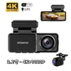 Câmera de Painel 4K com Lente Dupla Tela de 3,2 polegadas Conexão WiFi com Celular Rastreamento GPS DVR de Carro