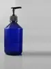 Plástico Azul Marrom Garrafa PET Garrafa Pura Lw Tampa Antifurto Garrafa com Bomba de Pressão Garrafa para Líquido de Banho Garrafa de Shampoo Garrafa Flor