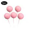 Decoración de Pastel Más Vendida Transfronteriza Juego de 5 Piezas de Bolas Doradas, Bolas Plateadas, Bolas de Navidad, Bolas de Colores, Bolas Redondas, Decoración para Hornear Toppers para Pasteles