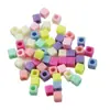 Material tejido hecho a mano con cuentas DIY cuentas acrílicas cuentas con agujero grande cubo copo de nieve cuentas de barril cordón cordones de zapatos accesorios