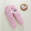 Calça Comprida Infantil 2025 Versão Coreana Cão Azul Calça de Algodão para Meninas Leggings Quentes de Inverno Outono e Inverno Engrossada Pode Ser Usada por Fora Calça Infantil