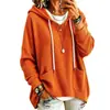 Sudadera con capucha casual de manga larga holgada de punto gofre para mujer europea y americana de desarrollo propio 2026 estación independiente de Amazon