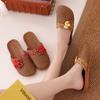 Alfombrilla de bambú de verano zapatillas de lino para mujer hogar suelo de madera parejas hogar alfombrilla de paja zapatillas de interior para hombre venta al por mayor