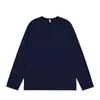Nueva Camiseta Térmica para Hombre Otoño 2025 280g Color Sólido Camisa Henley Camiseta de Manga Larga Camiseta Base para Hombre