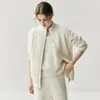 Novo Colete Xadrez com Zíper Versátil Outono/Inverno 2025 Suéter de Cashmere Xadrez Suéter Tricô Suéter Tricô Feminino