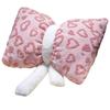 Almohada de Sofá Escandinavo Ins Terciopelo de Doble Cara Corazón Lazo Cojín Cojín para Ventana de Bahía Almohada Lumbar de Cabecera Regalo para Niña