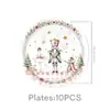 Amazon Cascanueces Rosa Vajilla para Fiesta Navidad Vasos Desechables de Papel Platos de Papel Suministros Pancarta Mantel