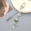 Nuevo llavero con lazo acrílico, colgante con personalidad, colgante para bolso, funda para auriculares, cadena, joyería