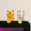 Decoración Creativa para Escritorio de Oficina de Animales Pequeños Estabilizador de Ánimo Figura de Dibujos Animados Adorno para Pantalla de Computadora Alivio del Estrés