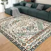 Alfombra Bohemia Imitación Cachemir Transfronteriza para Sala de Estar, Resistente a Manchas, Antideslizante, Manta Completa para Sofá, Alfombra Lavable a Máquina para Mesita de Noche de Dormitorio