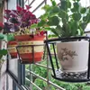 Grades de Ferro Forjado Guarda-corpo Varanda Suporte para Flores Suporte para Vasos de Flores Pendurados Plantas Verdes Suculentas Suporte para Orquídeas Penduradas Rack de Armazenamento para Sala de Estar