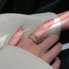 Anillo Abierto Elegante de Circonita para Mujer, Diseño de Nicho Ins, Anillo de Dedo Índice de Moda de Lujo de Alta Gama, Nuevo Modelo 2026