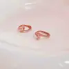 Aretes de tachuela de oro rosa de nicho de lujo ligero transfronterizos, exquisitos, modernos, versátiles, personalizados, adecuados para ir al trabajo, aretes simples y sofisticados