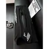 Pantalones de rayas de seda helada de secado rápido con tres rayas negras, pantalones deportivos de pierna recta, pantalones para hombre de talla grande de ajuste holgado de alta gama