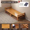 Cama plegable de bambú, cama individual y doble plegable, uso doméstico simple, cama refrescante para adultos, cama para siestas para habitaciones de alquiler, tablero duro de bambú para siestas