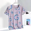 Verão Novo Seda de Gelo Secagem Rápida Feminino Manga Curta Casual Moda Versátil Leve Absorvente de Suor Seco Ao Ar Livre Para o Trabalho Esportes