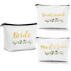 Regalo para Dama de Boda Bolsa de Maquillaje Novia Dama de Honor Dama de Honor Bolsa de Almacenamiento de Lona