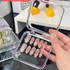 Caja de Almacenamiento Puff Tocador Escritorio Soporte de Almacenamiento a Prueba de Polvo para Brochas de Maquillaje y Labiales Caja de Almacenamiento para Puff y Esponjas de Maquillaje