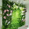 Decoración de pared de fondo anti-decoloración planta artificial pared pared de plantas verdes balcón flores falsas césped de plástico escaparate tienda decoración