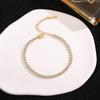 Pulseira europeia e americana transfronteiriça nova de aço titânio diamante vento frio várias fileiras diamante completo micro incrustado zircônia joias pulseira masculina e feminina