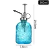 Regadera de Vidrio con Forma de Hoja de Arce Estilo INS Nórdico 350ml Regadera Pequeña Jardinería Vintage Hogar Tetera con Atomizador Pulverizador para Flores