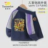 Traje Deportivo Infantil Clásico Dorado de Montaña y Mar Extranjeros con Cremallera para Primavera y Otoño Chaqueta Casual