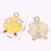 Accesorios para Joyería DIY Transfronterizos al por Mayor Serie de Pascua de Dibujos Animados Colgantes de Esmalte Collares Llaveros Colgantes de Aleación
