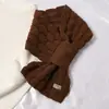 Cachecol Pequeno de Tricô Cruzado Preguiçoso Feminino Outono e Inverno Estilo Coreano Estilo Japonês Versátil Acolchoado Quente Cachecol de Lã Moda ins Cachecol