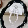 Alça de corrente para celular com contas de cristal, pingente de estrela colorida céu estrelado, corrente para pendurar no celular, acessório popular para bolsa, pequeno presente