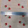 Renda Bordada Solúvel em Água Pronta Renda Bordada Morango Doce Acessórios de Roupa Vestido Renda de Três Cores Renda Bordada Customização