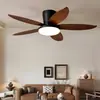 Lámpara ventilador de estilo nórdico más vendida transfronteriza para dormitorio, comedor y armario; luz de ventilador de techo simple