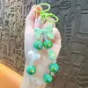 Funda para Teléfono Móvil Correa Hermosa Chica Correa Arcoíris Ins Plata Blanco Perla Oso Muñeca Celebridad de Internet Colgante Joyería Pulsera Universal
