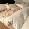 Conjunto de Roupa de Cama Algodão Longo Xinjiang Classe A com Sensação de Nuvem Quatro Peças 100% Algodão Puro Jacquard 60s Capa de Edredom Lençol Saia de Cama
