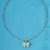 Moda Coreana Nueva Cadena para Clavícula con Lazo Microincrustado de Circonita Collar para Mujer Tendencia Ins Dulce Elegante