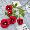 Vendas Diretas de Fábrica Pengfei Flor de Seda Artificial Peônia de Jade Branco Flor Guia de Estrada de Casamento Conjunto de Flores Artificiais para Loja de Departamentos Flor de Casa