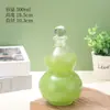 Botella de Agua Simple con Forma de Calabaza, Botella para Fermentar Vino, Botella para Bebidas de Té con Leche, Jarra de Vidrio para Vino, Set de Vino Portátil para Hogar y Exterior, Botella Portátil