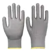 Guantes de dedo recubiertos de PU, antiestáticos, blancos, libres de polvo, especializados para fábricas de electrónica, guantes de protección laboral, guantes de dedo recubiertos resistentes al desgaste, venta al por mayor
