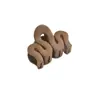 Pinza para el pelo de onda media de 4 cm Pinza de agarre para coleta alta coreana europea y americana Pinza de tiburón lateral Color marrón leche esmerilado Pinza para el pelo