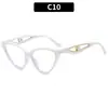 Nuevas Gafas de Sol de Moda para Mujer Estilo Ojo de Gato Protección Solar de Verano Templo con Personalidad Montura de Gafas con Perlas Huecas
