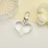 Llavero de Alto Valor con Forma de Corazón, Colgante para Pareja, Accesorio Portatarjetas, Mismo Estilo que en Xiaohongshu, Adorno Simple y Lindo de Acrílico