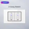 Tipo 118 Diseño de Vidrio Templado Tecla de Piano Blanca Enchufe de Interruptor 16/20A Enchufe Universal Estándar Americano, Británico y Europeo